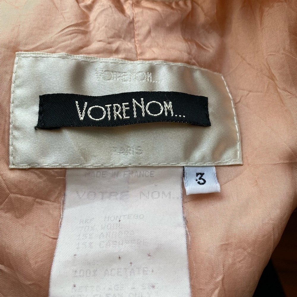 Women’s Vintage Votre Nom Blazer Suit Jacket Size 3 - Picture 5 of 9